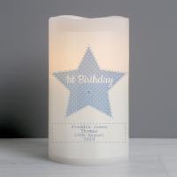 Personalised Baby Boy Nightlight LED Candle Extra Image 1 Preview